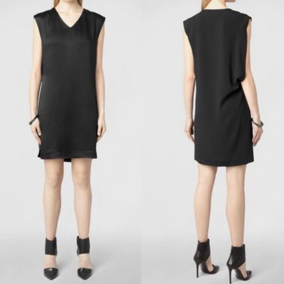 All Saints Dresses & Skirts - All Saints Velia black v neck shift dress